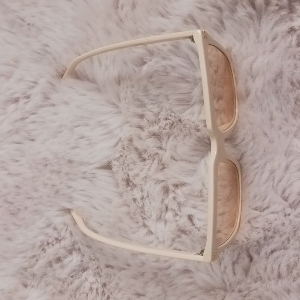 Cream Square Sunglasses - Picture 2 of 5